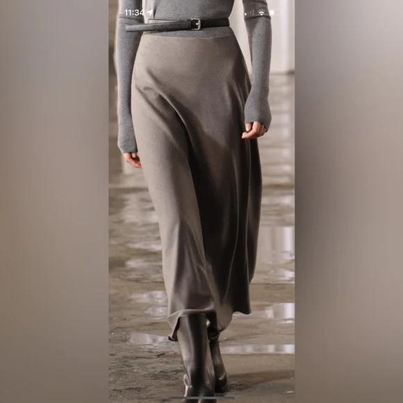Zara wool bias skirt ZW collection - Picture 2 of 13